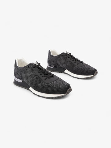 Louis Vuitton Damier Run Away Sneakers Black / Grey Tweed EU 42 UK 8