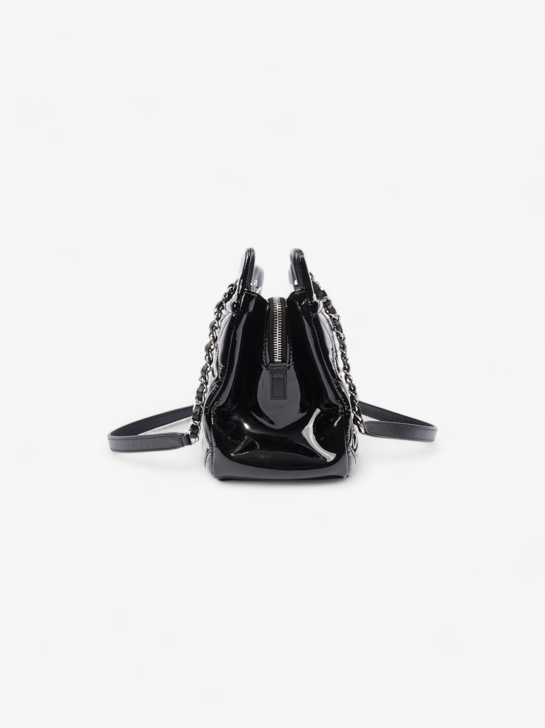 Chanel Timeless CC Shopping Tote Black Patent Leather Medium