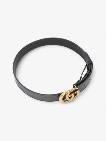 Gucci EC Marmont Thin Belt Black Leather 70cm 28"