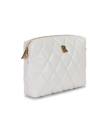 BALENCIAGA B QUILTED NAPPA LEATHER CAMERA CROSSBODY BAG
