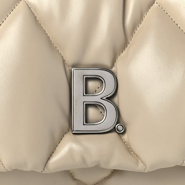 BALENCIAGA NAPPA CALFSKIN QUILTED TOUCH B PUFFY CLUTCH