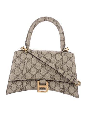 GUCCI X BALENCIAGA GG SUPREME MONOGRAM HOURGLASS BAG