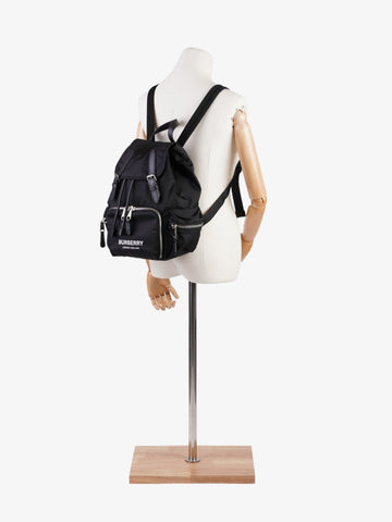 Burberry Rucksack Backpack Black Nylon Medium