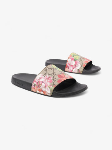 Gucci EC Blooms Supreme slides Beige / Floral Canvas EU 39 UK 6