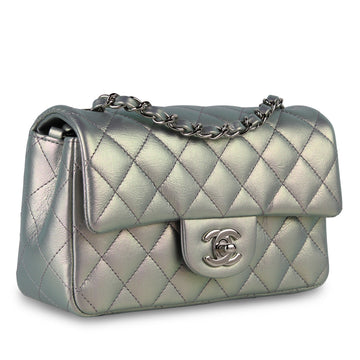 Chanel Mini Rectangular Flap Bag - Iridescent Silver