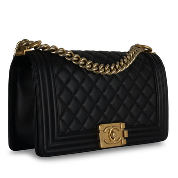 Chanel Old Medium Boy Bag - Black