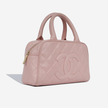 Vintage Quilted Bowler Tote