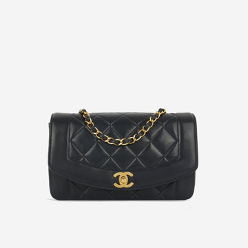 Chanel Chanel - Vintage Small Diana Flap - Navy Lambskin GHW - 1991 -