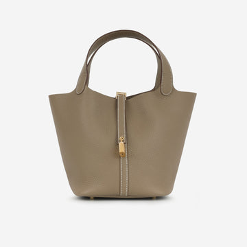 Hermès Hermès - Picotin 22 - Etoupe Clemence GHW - Brand New - 2025