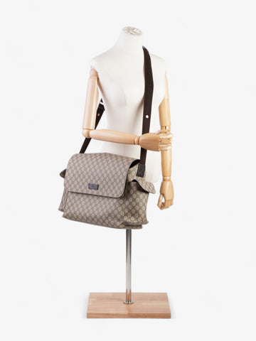 Gucci Baby Changing Bag Beige And Ebony EC Supreme Coated Canvas