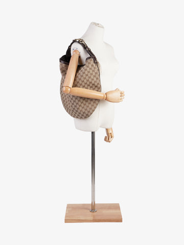 Gucci EC Hobo Beige And Ebony EC Supreme / Brown Canvas