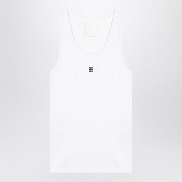 Givenchy White Cotton Tank Top With Logo Women