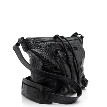 Balenciaga Croc Embossed Calfskin Neo Classic XS Hobo (SHF-eCbmjO)