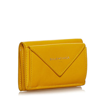 Balenciaga Papier Leather Compact Wallet (SHG-28938)