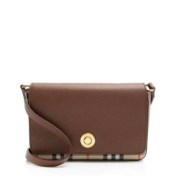 Burberry Calfskin Vintage Check Hampshire Crossbody