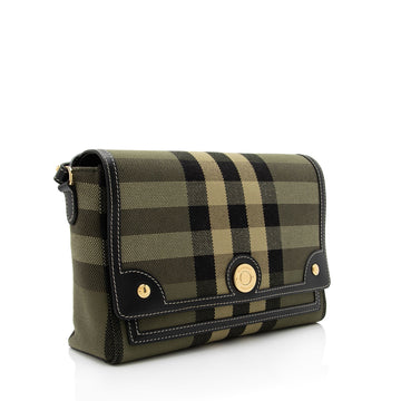 Burberry Tartan Check Calfskin Note Bag (SHF-Ek9q6h)