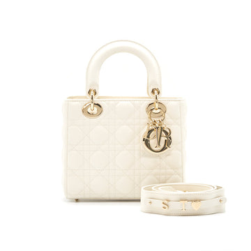 Dior Lady Dior medium Ecru GHW