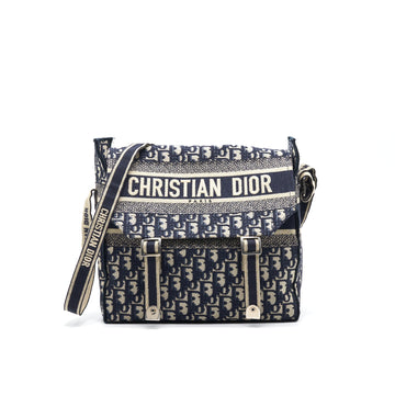 Dior Diorcamp Bag Blue Dior Oblique Embroidery