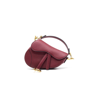 Dior Mini Saddle Red GHW