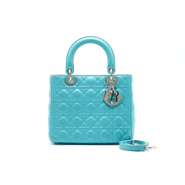 Dior Lady Dior Medium Lambskin Blue SHW