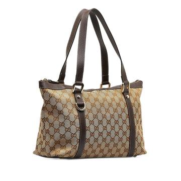 GUCCI EC Canvas Abbey D-Ring Tote Bag