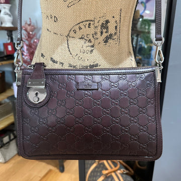 The Junco -CS Gucci Guccissima Crossbody Bag in Brown