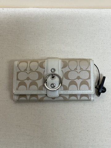 Wallet Designer By Coach In Cream, Size:Medium