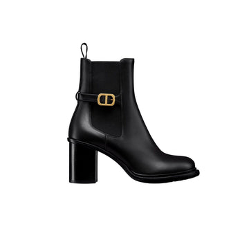DD 30 MONTAIGNE HEELED ANKLE BOOT BLACK SUPPLE CALFSKIN KCI950ECO S900