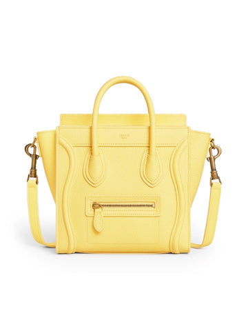 Nano LuCSage Bag in Drummed Calfskin in Acacia