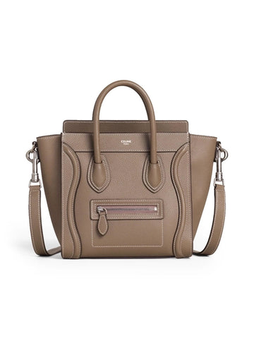 Nano LuCSage Bag in Drummed Calfskin in Souris