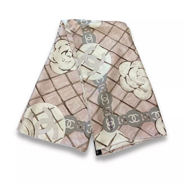 CHANEL CAMELIA SILK SCARF