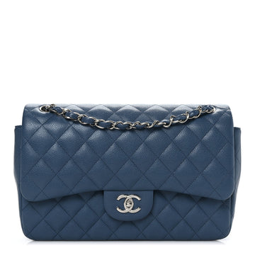 CHANEL CAVIAR QUILTED JUMBO DOUBLE FLAP BAG-HS