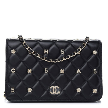 CHANEL CC TIMELESS QUILTED LAMBSKIN LUCKY CHARMS WALLET ON A CHAIN