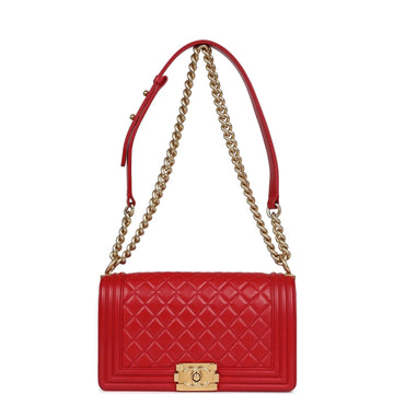 CHANEL QUILTED LAMBSKIN MEDIUM BOY FLAP BAG