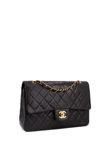 Chanel Quilted Leather Medium Double Flap Bag Black