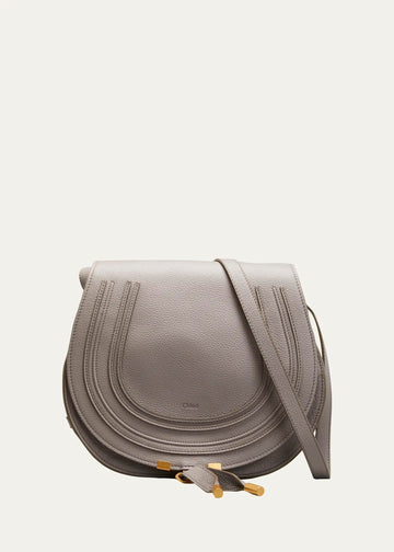 CHLOÉ  MARCIE MEDIUM CALFSKIN LEATHER SADDLE BAG