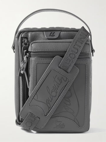 CHRISTIAN LOUBOUTIN LOUBIDEAL CALF LEATHER MESSENGER BAG