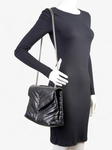 Saint Laurent Lou Lou Medium Black Leather