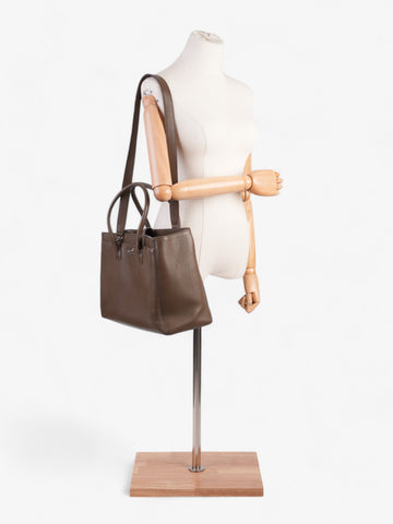 Chanel Executive Cerf Tote Brown Leather