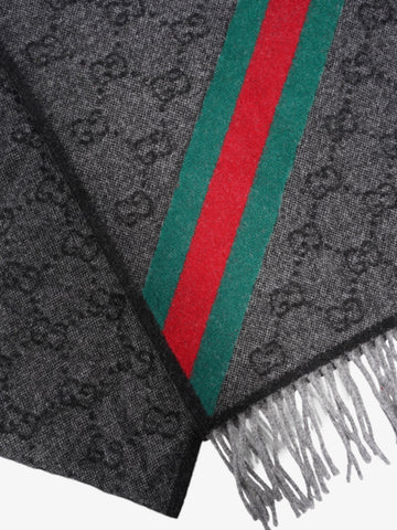 Gucci EC Web Scarf EC Supreme / Red / Green Wool