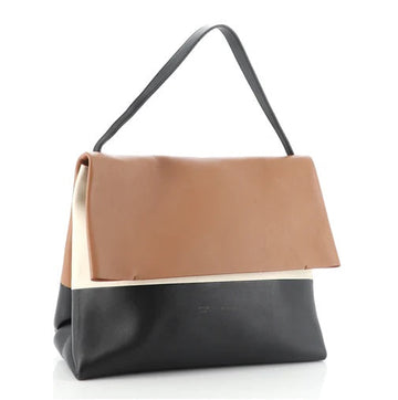CÉLINE ALL SOFT CALFSKIN LEATHER SHOULDER BAG