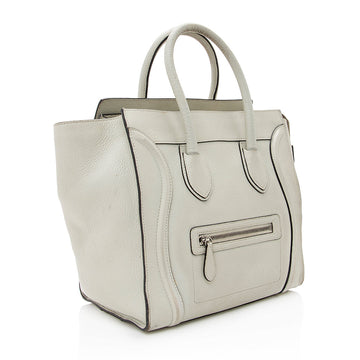 Celine Drummed Calfskin Mini Luggage Tote (SHF-21690)