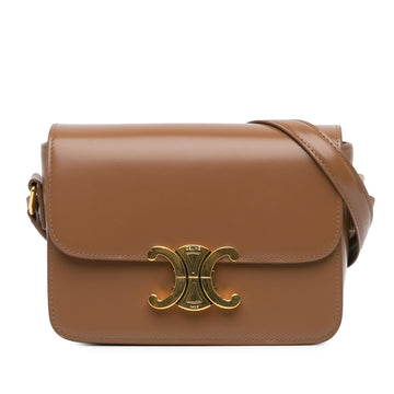 Celine Teen Shiny Calfskin Triomphe Crossbody