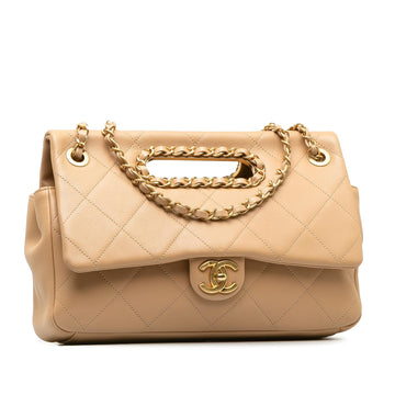 Chanel A Real Catch Lambskin Satchel (SHG-mZDJD0)