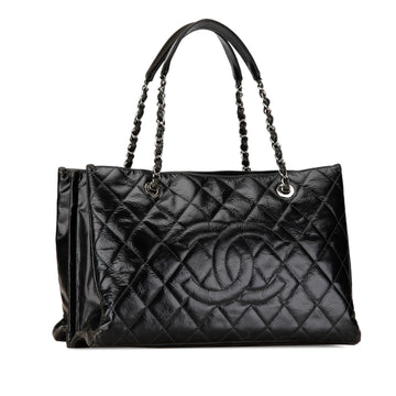 Chanel CC Crumpled Calfskin Shopping Tote (SHG-uO1fXX)