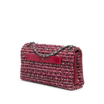 Chanel CC Lambskin and Tweed Flap (SHG-PCFyOe)