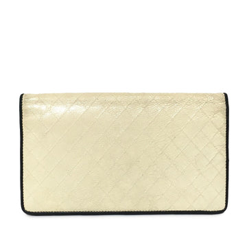 Chanel CC Quilted Lambskin Leather Long Wallet (SHG-5sKFrM)