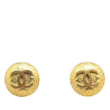 Chanel Gold Plated CC Clip On Earrings (SHG-3HNCUs)