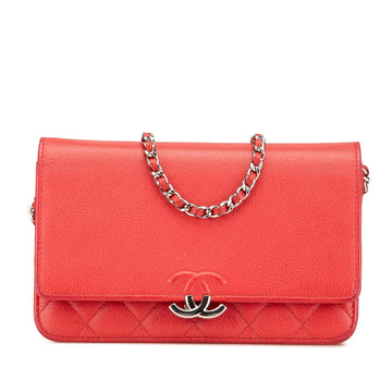 Chanel Grained Calfskin CC Box Wallet On Chain