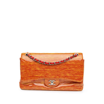 Chanel Jumbo Classic Patent Stiped Double Flap (SHG-f0PyTR)